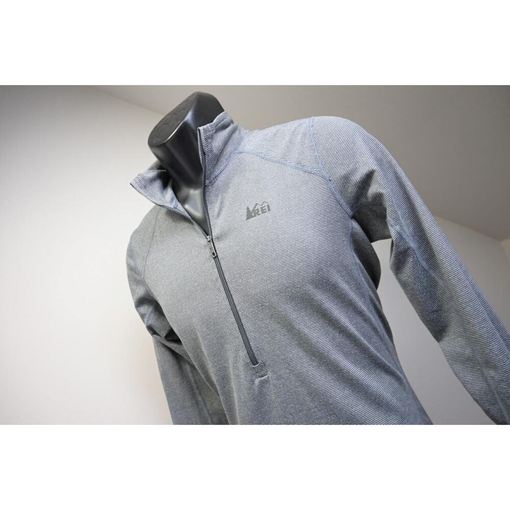 REI 1/4‎ Zip Athletic Jacket Hiking Camp Striped Performance Womens Sz Medium